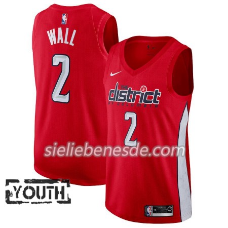 Kinder NBA Washington Wizards Trikot John Wall 2 2018-19 Nike Rot Swingman